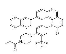 Torin1;Benzo[h]-1,6-naphthyridin-2(1H)-one,1-[4-[4-(1-oxopropyl)-1-piperazinyl]-3-(trifluoromethyl)phenyl]-9-(3-quinolinyl)-