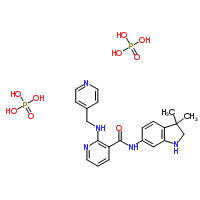 MotesanibDiphosphate(AMG-706);3-Pyridinecarboxamide,N-(2,3-dihydro-3,3-dimethyl-1H-indol-6-yl)-2-[(4-pyridinylmethyl)amino]-,phosphate(1:2)