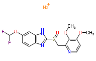 6-(Difluoromethoxy)-2-[(S)-[(3,4-dimethoxy-2-pyridinyl)methyl]sulfinyl]-1H-benzimidazolesodiumsalt