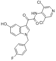 N-(3,5-dichloropyrid-4-yl)-(1-(4-fluorobenzyl)-5-hydroxy-indole-3-yl)glyoxylic acid amide