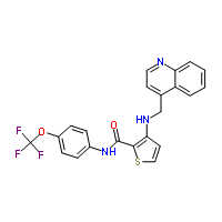 OSI-930;3-[(4-quinolinylmethyl)amino]-N-[4-(trifluoromethoxy)phenyl]-2-thiophenecarboxamide