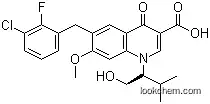 Molecular Structure of 697761-98-1 ((S)-6-(3-CHLORO-2-FLUOROBENZYL)-1-(1-HYDROXY-3-METHYLBUTAN-2-YL)-7-METHOXY-4-OXO-1,4-DIHYDROQUINOLINE-3-CARBOXYLIC ACID)