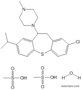 Piperazine, 1-(2-chloro-10,11-dihydro-8-(1-methylethyl)dibenzo(b,f)thiepin-10-yl)-4-methyl-, methanesulfonate, hydrate (1:2:1)