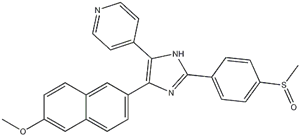 Tie2kinaseinhibitor;4-(5-(6-methoxynaphthalen-2-yl)-2-(4-(methylsulfinyl)phenyl)-1H-imidazol-4-yl)pyridine