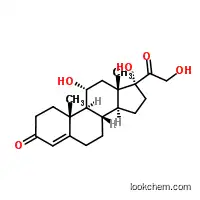 Molecular Structure of 60103-17-5 (11-alpha,17-alpha,21-trihydroxypregn-4-ene-3,20-dione)