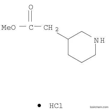 Molecular Structure of 247259-31-0 (Methyl 2-(piperidin-3-yl)acetate hydrochloride)