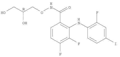 PD0325901;(R)-N-(2,3-dihydroxypropoxy)-3,4-difluoro-2-(2-fluoro-4-iodophenylamino)benzamide