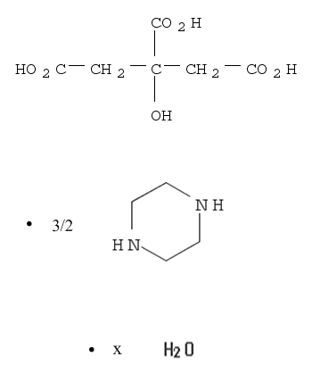 Tripiperazinebis(2-hydroxypropane-1,2,3-tricarboxylate)pentahydrate