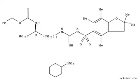 N-ALPHA-BENZYLOXYCARBONYL-N'-2,2,4,6,7-펜타메틸디하이드로벤조푸란-5-설포닐-L-아르기닌 사이클로헥실아민