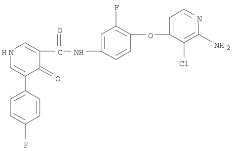 BMS-794833;N-(4-(2-amino-3-chloropyridin-4-yloxy)-3-fluorophenyl)-5-(4-fluorophenyl)-4-oxo-1,4-dihydropyridine-3-carboxamide
