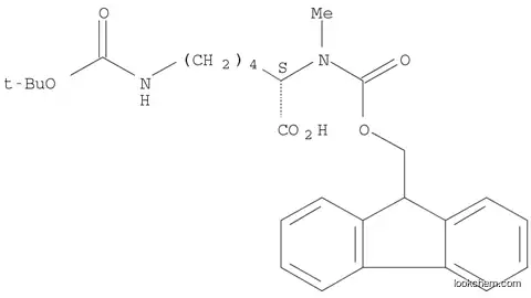 Molecular Structure of 197632-76-1 (FMOC-N-ME-LYS(BOC)-OH)