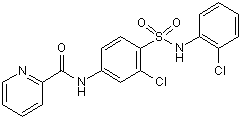 VU0364439;2-Pyridinecarboxamide,N-[3-chloro-4-[[(2-chlorophenyl)amino]sulfonyl]phenyl]-