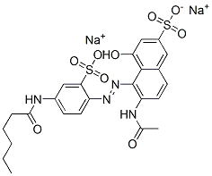 6-아세틸아미노-5-(4-헥사노일아미노-2-술포페닐아조)-4-히드록시-2-나프탈렌술폰산 이나트륨염