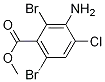 메틸 3-아미노-2,6-디브로모-4-클로로벤조에이트