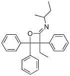 N-(3-エチル-3,4,4-トリフェニルオキセタン-2-イリデン)ブタン-2-アミン