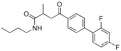 N-부틸-2',4'-디플루오로-알파-메틸-감마-옥소-(1,1'-비페닐)-4-부탄아미드, DL-