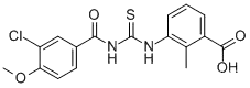 벤조산, 3-[[[(3-클로로-4-메톡시벤졸)아미노]티옥소메틸]아미노]-2-메틸