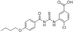 3-[[[(4-부톡시벤조일)아미노]티옥소메틸]아미노]-4-클로로-벤조산