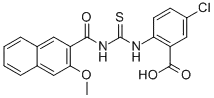 5- 클로로 -2-[[[[(3-METHOXY-2-NAPHTHALENYL) CARBONYL] AMINO] THIOXOMETHYL] AMINO] -BENZOIC ACID