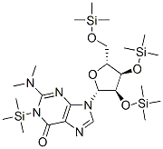N,N-ジメチル-1-トリメチルシリル-2′-O,3′-O,5′-O-トリス(トリメチルシリル)グアノシン