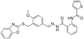 벤조산, 2-[(2-티에닐카르보닐)아미노]-, [[3-[(2-벤족사졸릴티오)메틸]-4-메톡시페닐]메틸렌]히드라지드(9CI)