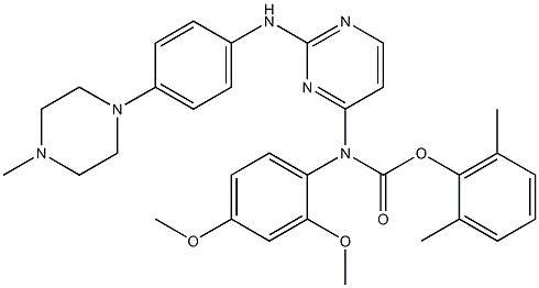 WH-4-023;KIN001-112;KIN112;Carbamicacid,N-(2,4-dimethoxyphenyl)-N-[2-[[4-(4-methyl-1-piperazinyl)phenyl]amino]-4-pyrimidinyl]-,2,6-dimethylphenylester