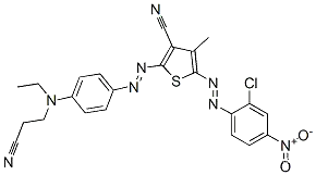 5-(2-クロロ-4-ニトロフェニルアゾ)-2-[4-[N-(2-シアノエチル)-N-エチルアミノ]フェニルアゾ]-4-メチル-3-チオフェンカルボニトリル