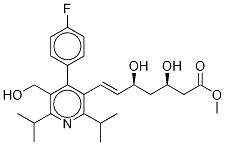 Methyl rel-(E)-7-[2,6-Diisopropyl-4-(4-fluorophenyl)-5-hydroxymethylpyridinyl]-
3,5-디히드록시-6-헵테노에이트