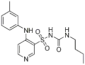 N-[(n- 부틸 라 미노) 카르 보닐] -4-[(3- 메틸페닐) a 미노] -3- 피리딘 술 포나 미드