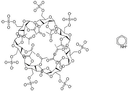 헵타키스(6-O-설포)-β-사이클로덱스트린 테트라데카아세테이트 헵타피리듐 염
