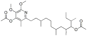 13-(4-アセチルオキシ-5,6-ジメトキシ-3-メチルピリジン-2-イル)-3,5,7,11-テトラメチル-4-アセチルオキシトリデカン