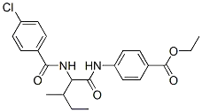 벤조산, 4-[[2-[(4-클로로벤조일)아미노]-3-메틸-1-옥소펜틸]아미노]-, 에틸 에스테르(9CI)