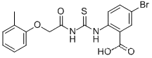 5- 브로 모 -2-[[[[(2-METHYLPHENOXY) ACETYL] AMINO] THIOXOMETHYL] AMINO] -BENZOIC ACID