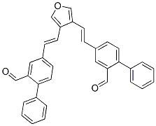 4′,4′′′-[3,4-フランジイルジ(2,1-エテンジイル)]ビス(ビフェニル-2-カルボアルデヒド)