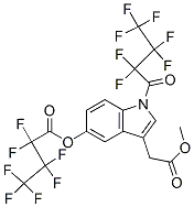 5-(2,2,3,3,4,4,4-ヘプタフルオロ-1-オキソブトキシ)-1-(2,2,3,3,4,4,4-ヘプタフルオロ-1-オキソブチル)-1H-インドール-3-酢酸メチル