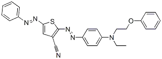 2-[4-[N-エチル-N-(2-フェノキシエチル)アミノ]フェニルアゾ]-5-フェニルアゾ-3-チオフェンカルボニトリル