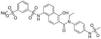 m-[6-[N-에틸-N-(p-메틸술포닐아미노페닐)카르바모일]-5-히드록시-1-나프틸아미노술포닐]벤젠술폰산나트륨염