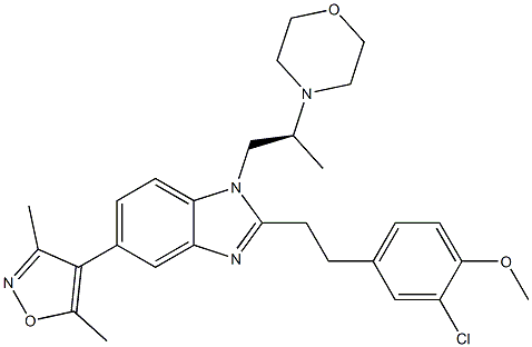 SGC-CBP30;2-[2-(3-Chloro-4-methoxyphenyl)ethyl]-5-(dimethyl-1,2-oxazol-4-yl)-1-[(2S)-2-(morpholin-4-yl)propyl]-1H-1,3-benzodiazole