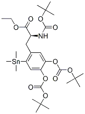 N-(tert-부톡시카르보닐)-3,4-디(tert-부톡시카르보닐옥시)-6-(트리메틸스탄닐)-L-페닐알라닌 에틸 에스테르