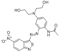 N-[5-[ビス(2-ヒドロキシエチル)アミノ]-2-[(5-ニトロ-2,1-ベンゾイソチアゾール-3-イル)アゾ]フェニル]アセトアミド