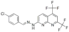 벤즈알데히드, 4-클로로-, [5,7-비스(트리플루오로메틸)-1,8-나프티리딘-2-일]히드라존(9CI)