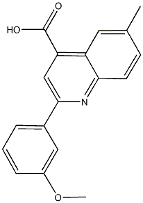 2- (3- 메 톡시 페닐) -6- 메틸 퀴놀린 -4- 카복실산