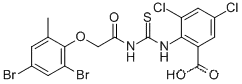 3,5-디클로로-2-[[[[(2,4-디브로모-6-메틸페녹시)아세틸]아미노]티옥소메틸]아미노]-벤조산