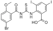 2-[[[(5-BROMO-2-METHOXYBENZOYL)아미노]티오옥소메틸]아미노]-3,5-DIIODO-BENZOIC ACID