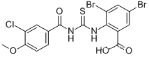 3,5-DIBROMO-2-[[[(3-CHLORO-4-METHOXYBENZOYL)AMINO]THIOXOMETHYL]AMINO]-벤조산