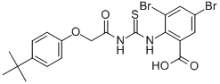 3,5-디브로모-2-[[[[4-(1,1-디메틸에틸)페녹시]아세틸]아미노]티옥소메틸]아미노]-벤조산