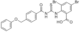 3,5-DIBROMO-2-[[[[4- (PHENOXYMETHYL) BENZOYL] AMINO] 티오 믹 소틸] AMINO]-벤즈 산