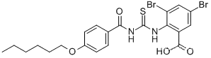 3,5-DIBROMO-2-[[[[4-(HEXYLOXY)벤조일]아미노]티옥소메틸]아미노]-벤조산