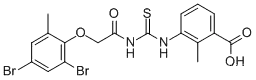 3-[[[(2,4-DIBROMO-6-METHYLPHENOXY)아세틸]아미노]티옥소메틸]아미노]-2-메틸-벤조산