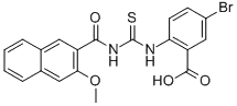 5-BROMO-2-[[[[(3-METHOXY-2-NAPHTHALENYL)CARBONYL]AMINO]THIOXOMETHYL]아미노]-벤조산